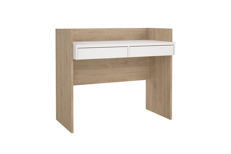 Taketo Skrivebord 56x102 cm - Hvit/Natur - Møbler - Bord - Kontorbord - Skrivebord