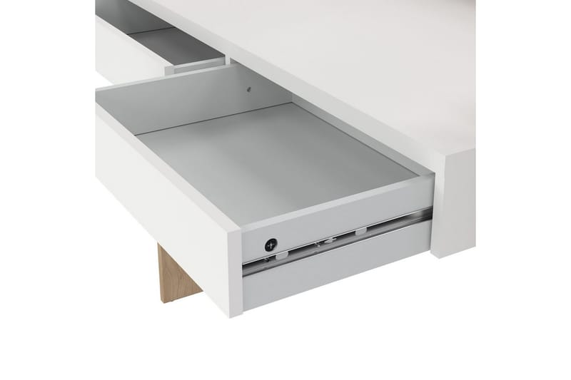 Taketo Skrivebord 56x102 cm - Hvit/Natur - Møbler - Bord - Kontorbord - Skrivebord