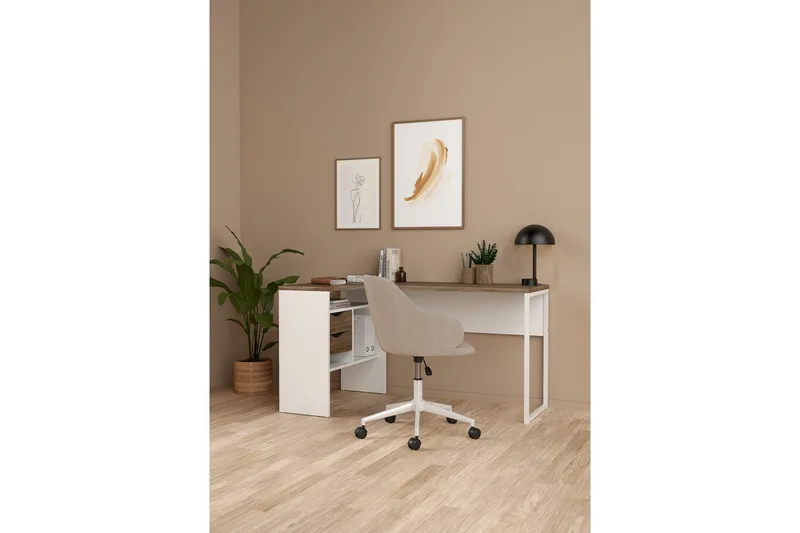 Taketo Skrivebord 81x145,1 cm - Hvit - Møbler - Bord - Kontorbord - Skrivebord