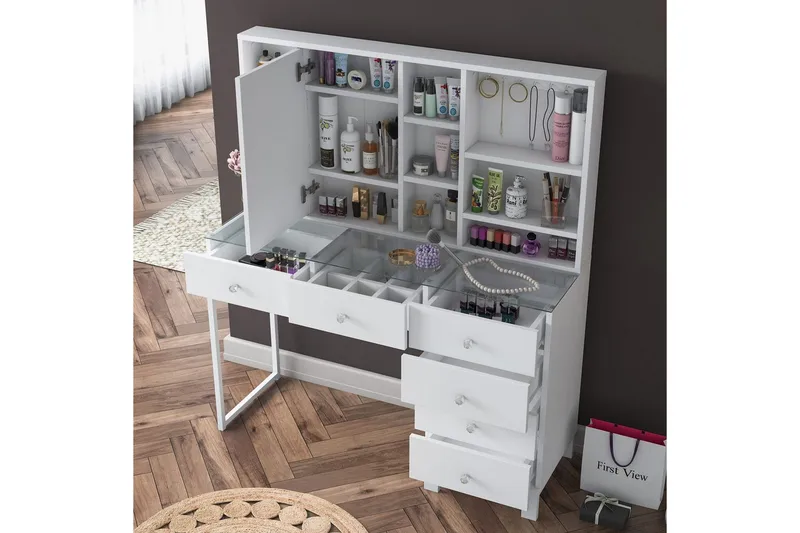 Talros Sminkebord 120 cm - Hvit - Møbler - Bord - Kontorbord - Skrivebord