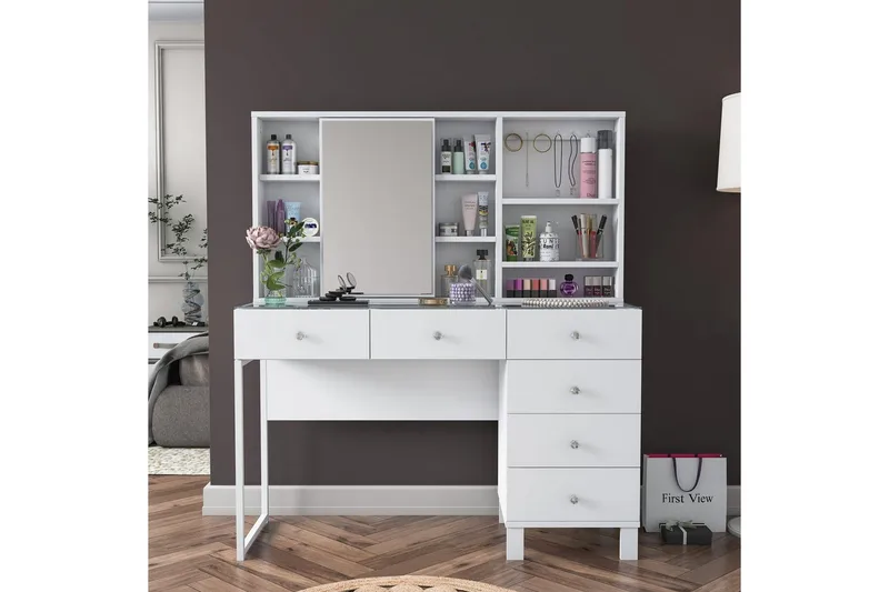 Talros Sminkebord 120 cm - Hvit - Møbler - Bord - Kontorbord - Skrivebord