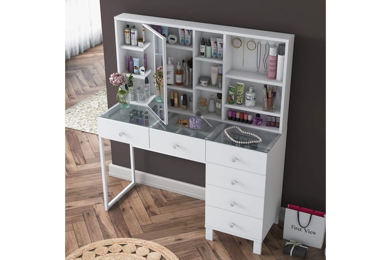 Talros Sminkebord 120 cm - Hvit - Møbler - Bord - Kontorbord - Skrivebord