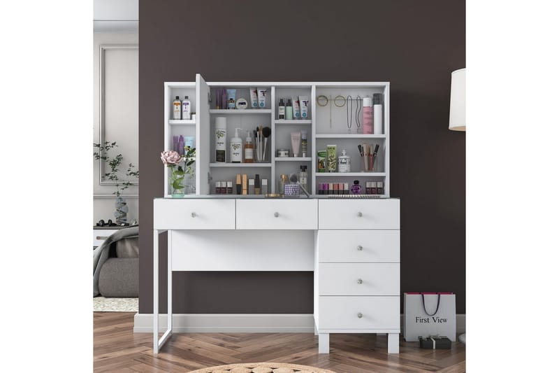 Talros Sminkebord 120 cm - Hvit - Møbler - Bord - Kontorbord - Skrivebord