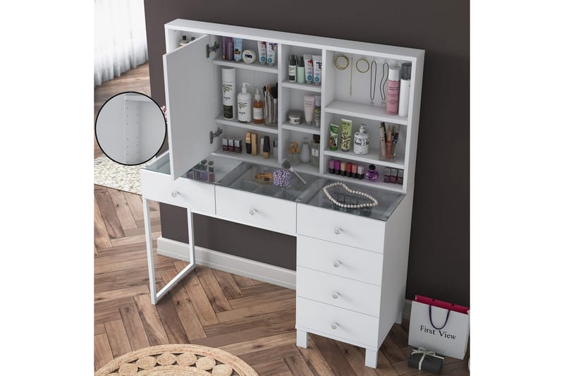 Talros Sminkebord 120 cm - Hvit - Møbler - Bord - Kontorbord - Skrivebord