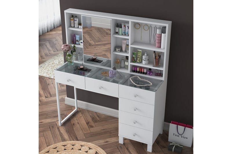 Talros Sminkebord 120 cm - Hvit - Møbler - Bord - Kontorbord - Skrivebord