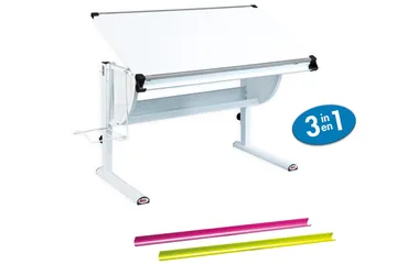 Gabrielius Skrivebord 118 cm - Hvit - Møbler - Bord - Kontorbord - Tegnebord