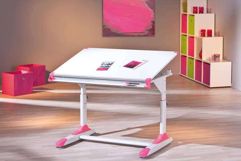 Ivar Skrivebord Barn - Hvit/Grønn/Rosa - Møbler - Bord - Kontorbord - Tegnebord