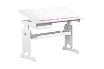 Selena Skrivebord Barn - Hvit/Rosa - Møbler - Barnemøbler - Barnebord - Skrivepult barn