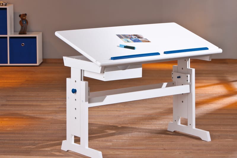 Selena Skrivebord Barn - Hvit/Rosa - Møbler - Bord - Kontorbord - Tegnebord