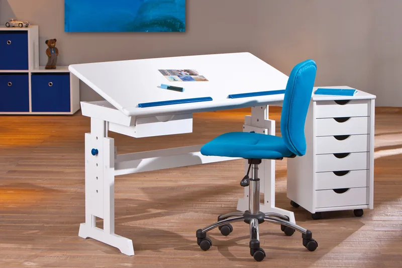 Selena Skrivebord Barn - Hvit/Rosa - Møbler - Bord - Kontorbord - Tegnebord