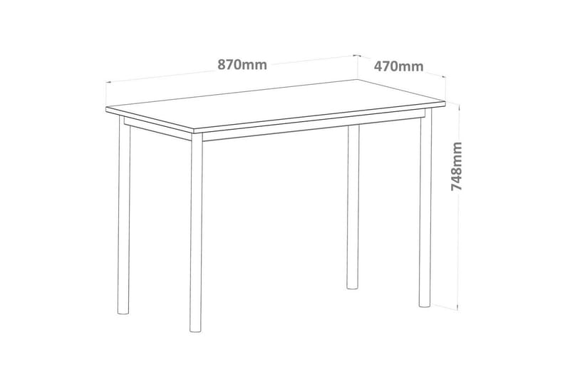 Viva Skrivebord 47x87 cm - Sort - Møbler - Bord - Kontorbord - Skrivebord
