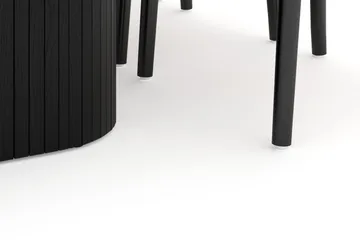 Kopparbo Matgruppe 160 cm med 6 Dastoori Spisestol - Svartbeiset eik - Møbler - Bord - Spisegrupper