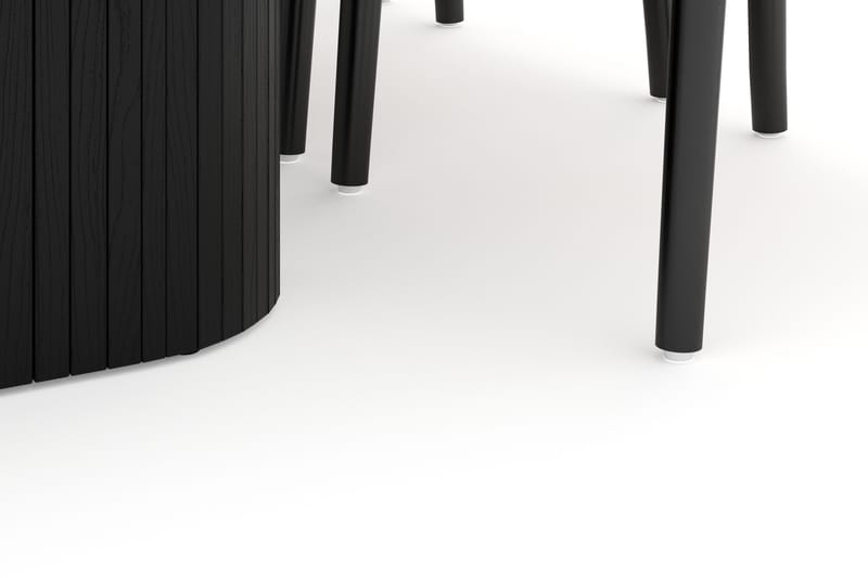 Kopparbo Matgruppe 160 cm med 6 Dastoori Spisestol - Svartbeiset eik - Møbler - Bord - Spisegrupper