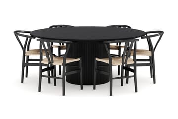 Kopparbo Matgruppe 180 cm med 6 Dastoori Spisestol