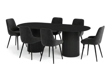 220 cm - Svartbeiset eik