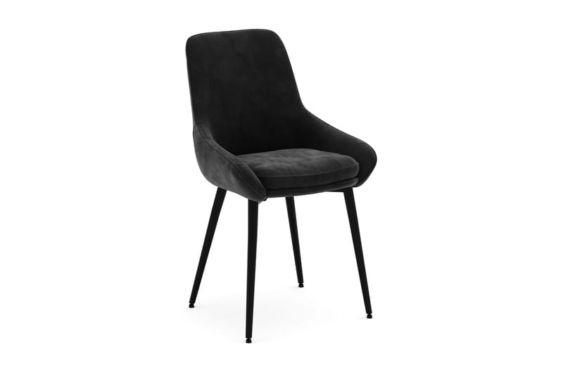 Kopparbo Rund Spisegruppe 106-156cm med 6 Alsarp Spisestoler - Svart - Møbler - Bord - Spisegrupper