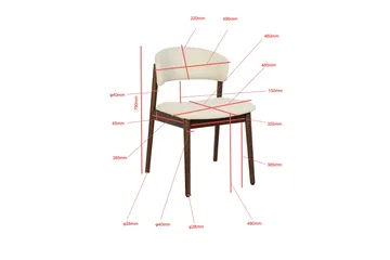 Kopparbo Rund Spisegruppe 110 cm – Spisebord med 4 Nala Spisestoler i Tre med Valnøttutseende - Brun|Beige - Møbler - Bord - Spisegrupper