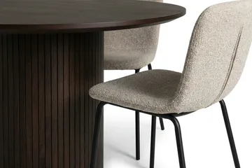 Kopparbo rund spisegruppe 110 cm røkt eik med 4 Katy spisestoler - Røkt eik - Møbler - Bord - Spisegrupper