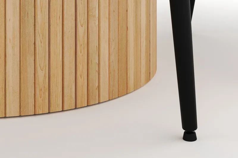 Kopparbo Rund Spisegruppe 130-150 cm 4 Alsarp Spisestoler - Naturell - Møbler - Bord - Spisegrupper