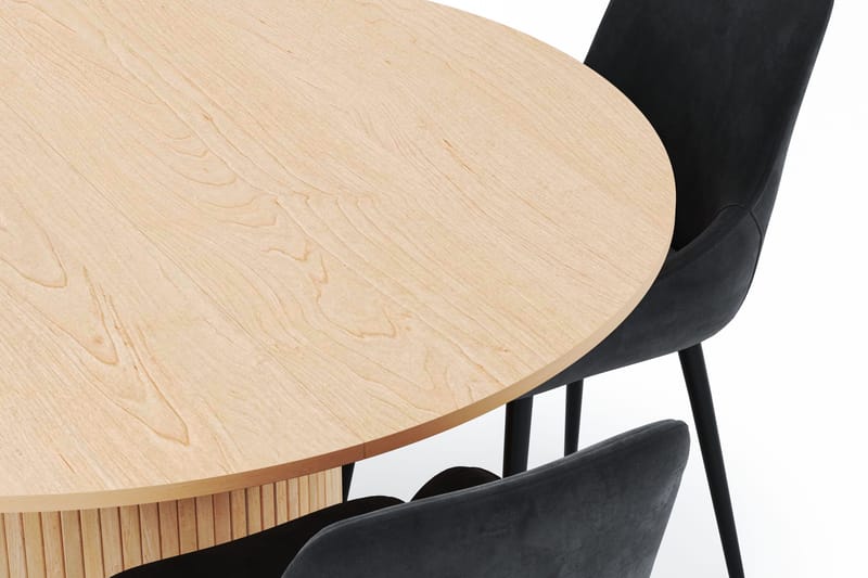 Kopparbo Rund Spisegruppe 130-150 cm 4 Alsarp Spisestoler - Naturell - Møbler - Bord - Spisegrupper