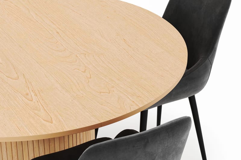 Kopparbo Rund Spisegruppe 130-150 cm 4 Alsarp Spisestoler - Naturell - Møbler - Bord - Spisegrupper