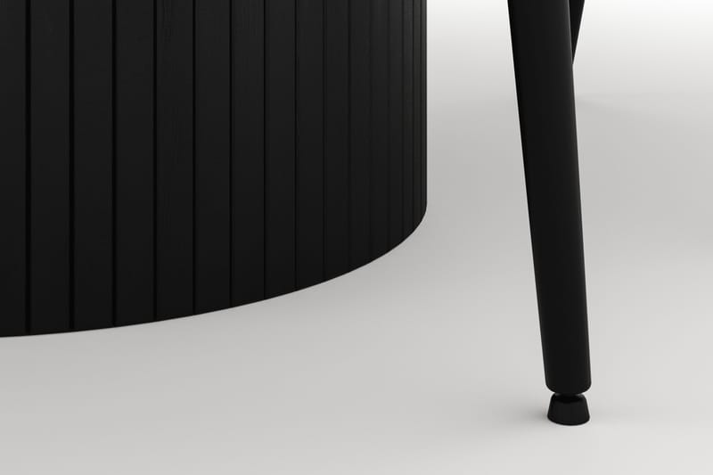 Kopparbo Rund Spisegruppe 130 cm 4 Alsarp Spisestoler - Svart - Møbler - Bord - Spisegrupper
