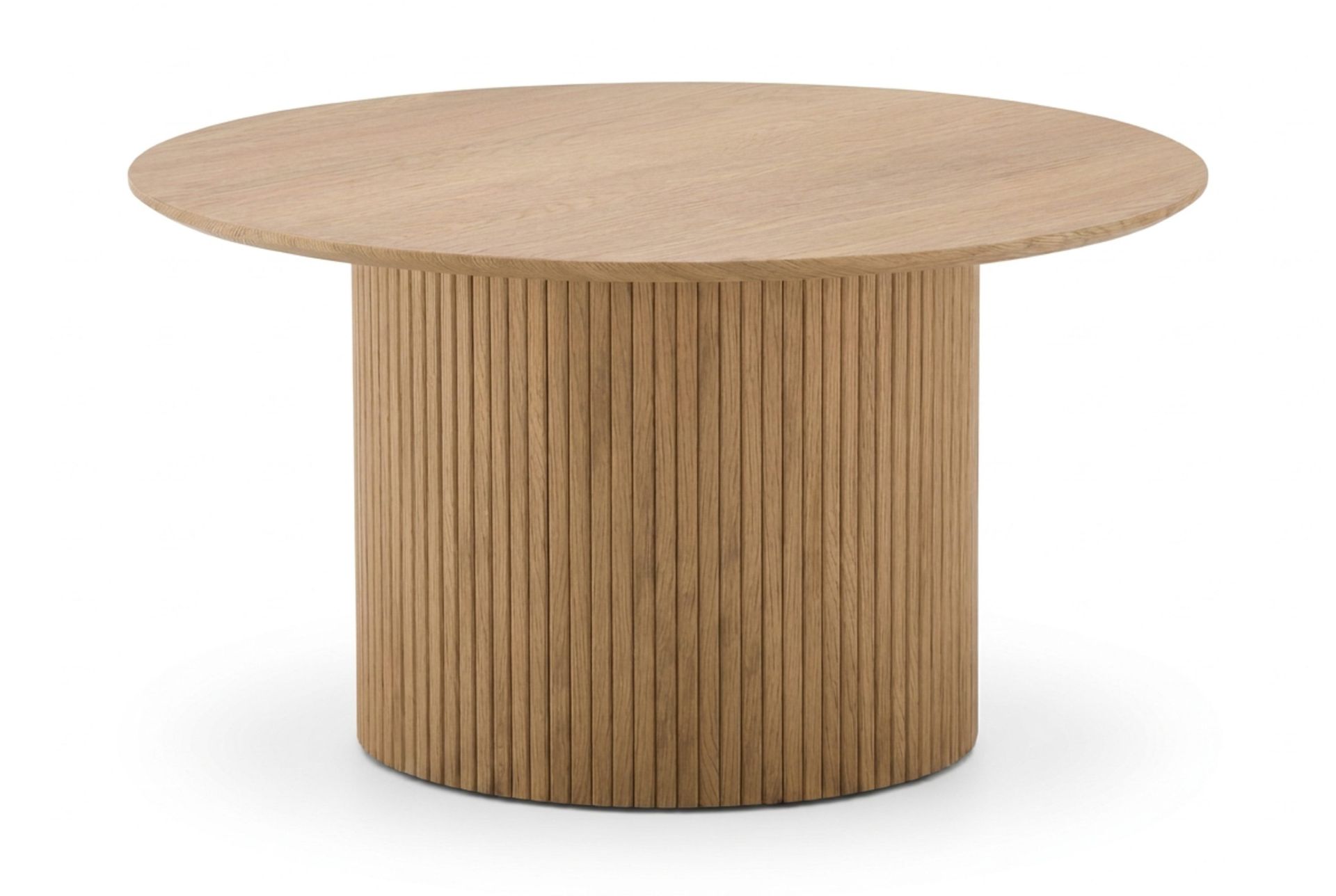 Kopparbo rundt sofabord 85 cm med tynn bordplate - Eik