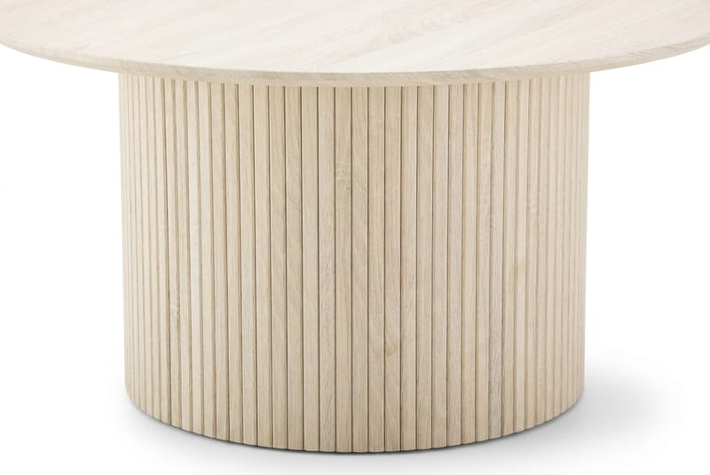 Kopparbo rundt sofabord 85 cm med tynn bordplate - Hvitlasert eik - Møbler - Bord - Sofabord