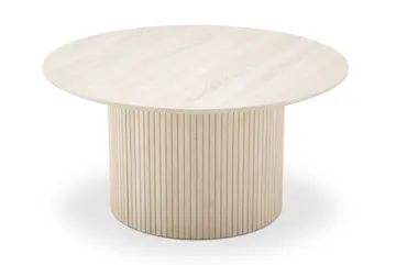 Kopparbo rundt sofabord 85 cm med tynn bordplate - Hvitlasert eik - Møbler - Bord - Sofabord