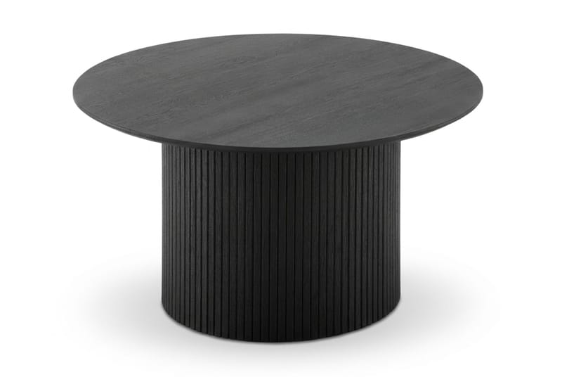 Kopparbo rundt sofabord 85 cm med tynn bordplate - Svartlasert eik - Møbler - Bord - Sofabord