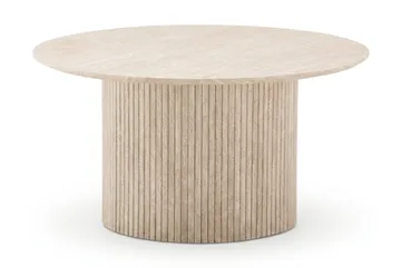 Kopparbo rundt sofabord 85 cm med tynn bordplate - Travertin - Møbler - Bord - Sofabord