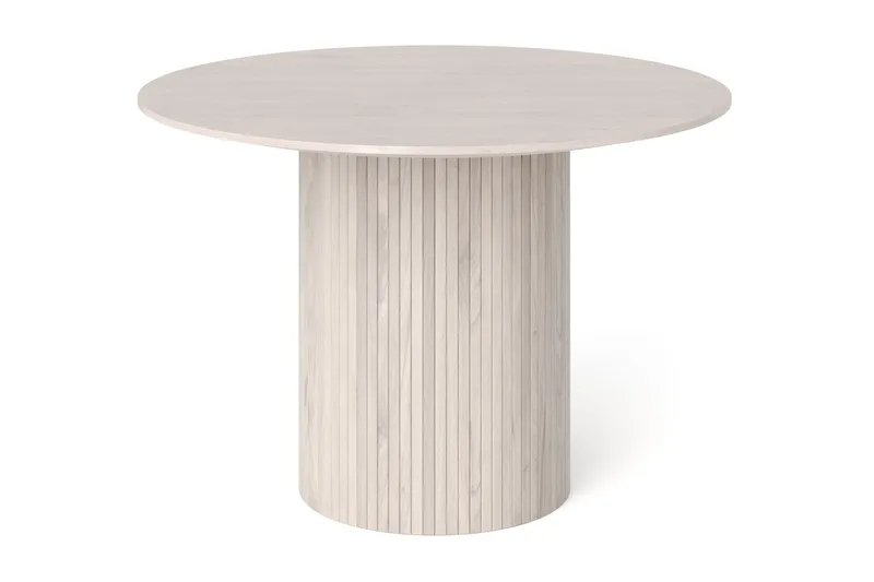 Kopparbo rundt spisebord 110 cm finér - Hvitlasert - Møbler - Bord - Spisebord & kjøkkenbord