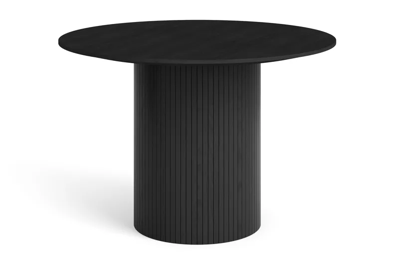 Kopparbo rundt spisebord 110 cm finér, Svartbeiset eik