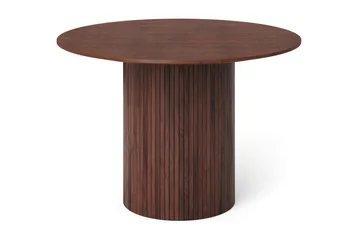 Kopparbo rundt spisebord 110 cm med tre- og valnøttutseende - Valnøtt - Møbler - Bord - Spisebord & kjøkkenbord