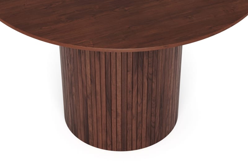 Kopparbo rundt spisebord 110 cm med tre- og valnøttutseende - Valnøtt - Møbler - Bord - Spisebord & kjøkkenbord