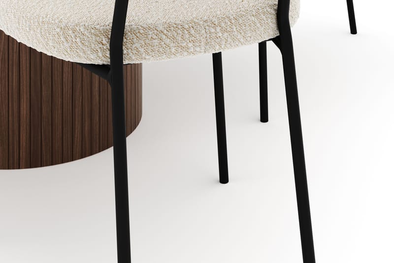 Kopparbo Rundt Spisebord 120 cm med 4 Gemmiano Stoler - Mørkebrun - Møbler - Bord - Spisegrupper