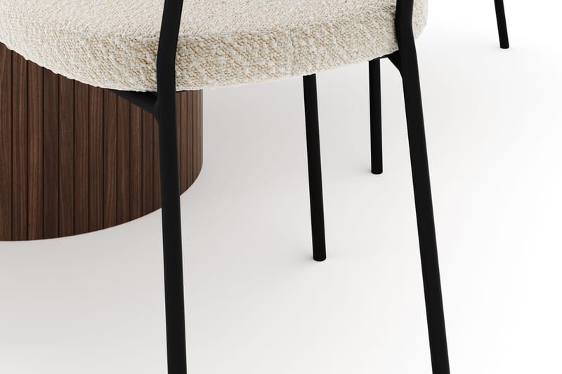 Kopparbo Rundt Spisebord 120 cm med 4 Gemmiano Stoler - Mørkebrun - Møbler - Bord - Spisegrupper