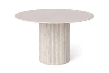 Kopparbo rundt spisebord 130 cm finér - Hvitlasert eik - Møbler - Bord - Spisebord & kjøkkenbord