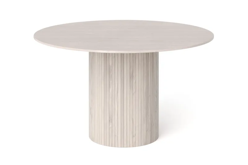 Kopparbo rundt spisebord 130 cm finér - Hvitlasert eik - Møbler - Bord - Spisebord & kjøkkenbord