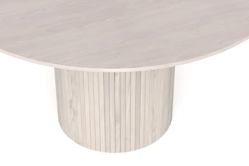 Kopparbo rundt spisebord 130 cm finér - Hvitlasert eik - Møbler - Bord - Spisebord & kjøkkenbord