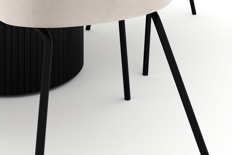 Kopparbo Rundt Spisebord 130 cm med 4 Berit Stoler - Svart - Møbler - Bord - Spisegrupper