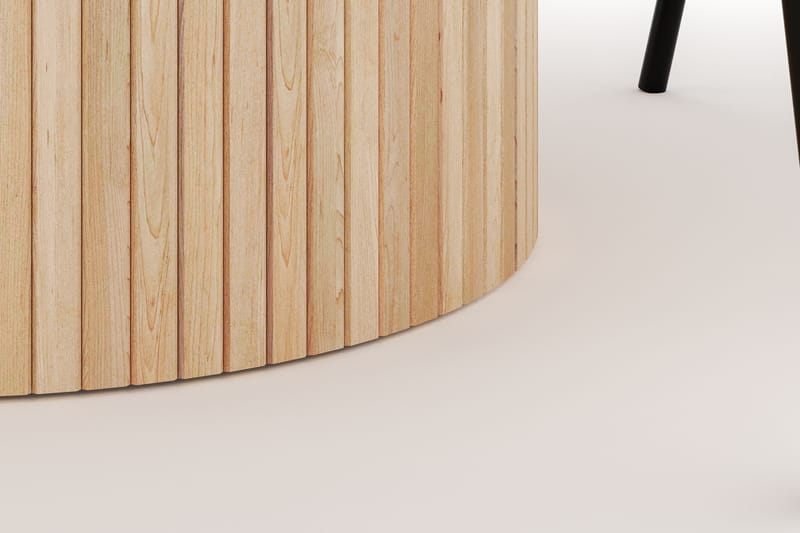 Kopparbo Rundt Spisebord 130 cm Uttrekkbart med 4 Berit Stoler - Hvit - Møbler - Bord - Spisegrupper