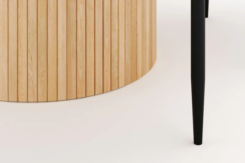 Kopparbo Rundt Spisebord 130 cm Uttrekkbart med 4 Sawako Stoler - Hvit - Møbler - Bord - Spisegrupper