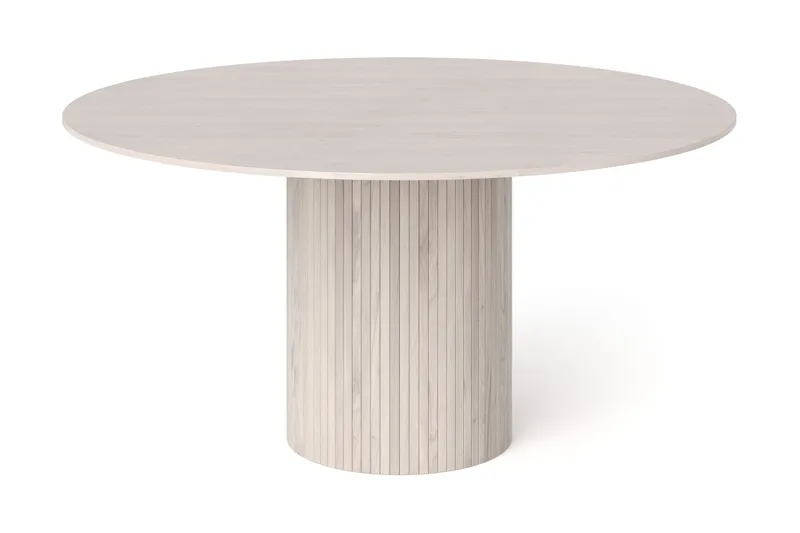 Kopparbo rundt spisebord 150 cm finér - Hvitlasert eik - Møbler - Bord - Spisebord & kjøkkenbord