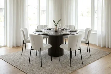 Kopparbo rundt spisebord 150 cm finér - Røkt eik - Møbler - Bord - Spisebord & kjøkkenbord