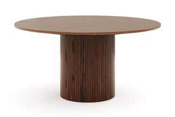 Kopparbo Rundt Spisebord 150 cm med 6 Greya Spisestoler med armlener - Valnøtt - Møbler - Bord - Spisegrupper