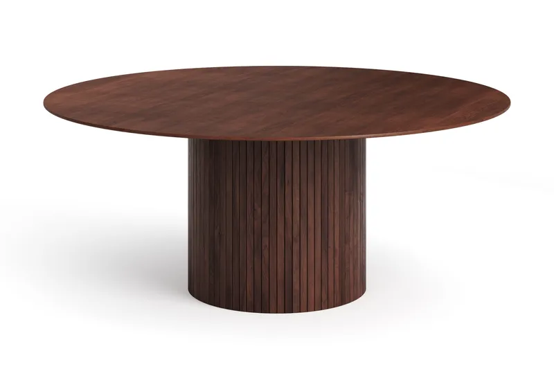 Kopparbo rundt spisebord 180 cm finér, Valnøtt