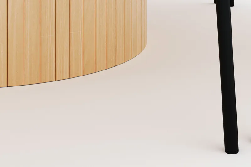 Kopparbo Rundt Spisebord 180 cm med 8 Gemmiano Stoler - Hvitlasert - Møbler - Bord - Spisegrupper