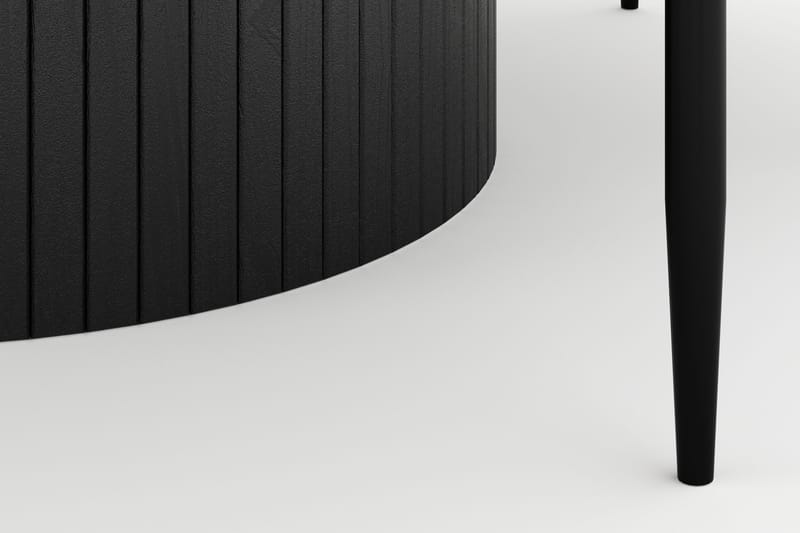 Kopparbo Rundt Stort Spisebord 180 cm med 4 Sawako Stoler - Svart - Møbler - Bord - Spisegrupper
