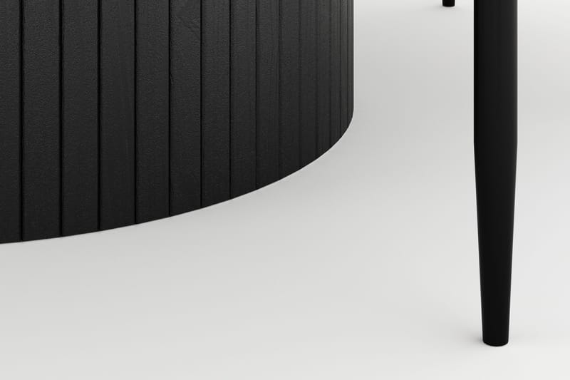 Kopparbo Rundt Stort Spisebord 180 cm med 4 Sawako Stoler - Svart - Møbler - Bord - Spisegrupper